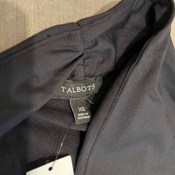 Talbots faux wrap NWT Black TOP XS - Picture 4 of 7